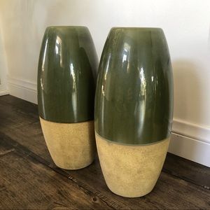 Two ceramic MCM style vases